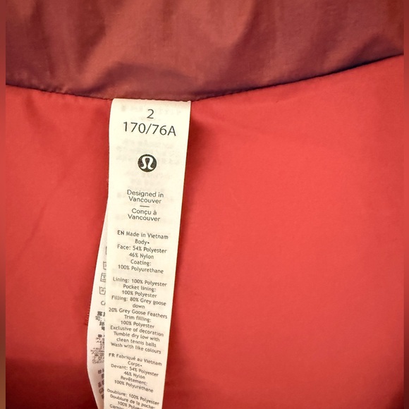 Lululemon Cropped Wunder Puff Vest Down Heathered Roasted Brown 2 NWOT - Picture 6 of 9